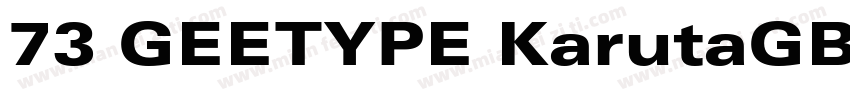 73 GEETYPE KarutaGB Flash Black字体转换